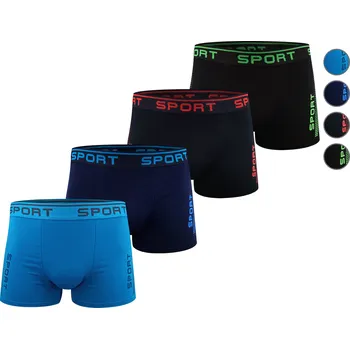 Boxerky FANNIFEN Pánské boxerky SPORT T091 4 ks v balení Velikost: 3XL