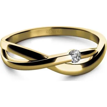 Prsten Couple, Zásnubní prsten Odette ve žlutém zlatě, vel. 52, prům. 16.6 mm, 585-68-1-0667.0Z00.0.52.001