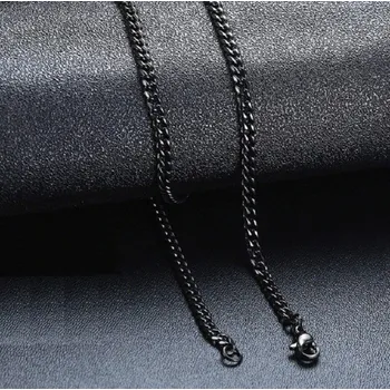 Náhrdelník Pánský řetízkový náhrdelník D116 černá 45 cm 5 mm