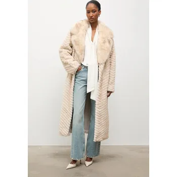 Dámský kabát Kabát Answear.LAB BR003.iak béžová 80X, vel. L