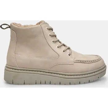 Dámská zimní obuv Weinbrenner dámská šněrovací kotníková obuv z broušené kůže šedo-hnědé, vel. 37