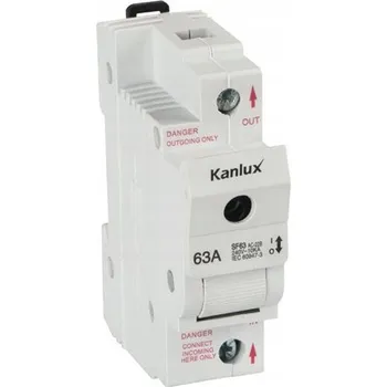 Jistič Kanlux pojistkový odpínač na lištu TH35, D02 KSF02-63-1P IDEAL 23341