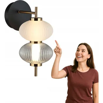 Nástěnné svítidlo Nástěnné svítidlo Italux bílé, černé s integrovaným LED zdrojem 8 W