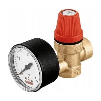Ventil POJISTNÝ VENTIL S MANOMETREM CALEFFI 1/2" 3 BAR