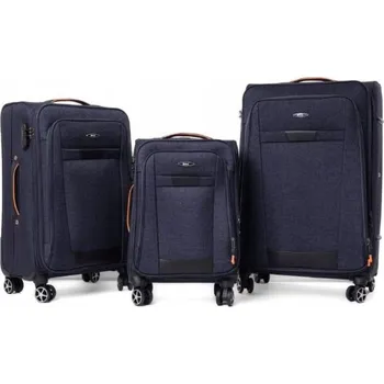 Sada 3 kufrů PELLUCCI RGL S-030 Tmavě modrá