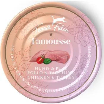Krmivo pro kočku Terra Felis Famousse kuře & krůta 12x80 g