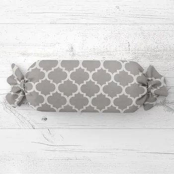 Dekorativní polštářek Polštář válec bonbon Sandra SA-188 Šedé Maroko 15x40 cm