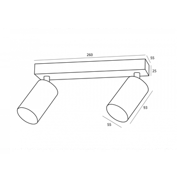 Immax PUNTO-2 stropní nástěnné bodové svítidlo 2 hlavy GU10