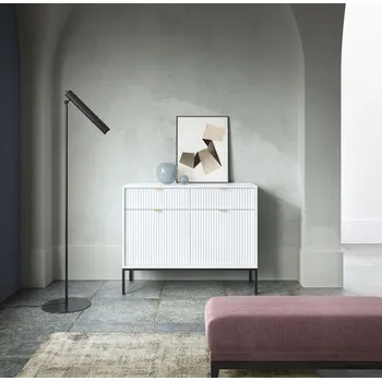 Komoda Kombinovaná komoda MISHEEL - bílá / černá