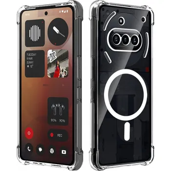 Pouzdro na mobilní telefon Techsuit Shockproof průhledný silikonový MagSafe pro Nothing Phone (3a) průhledný