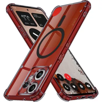 Pouzdro na mobilní telefon Techsuit Shockproof průhledný silikonový MagSafe Nothing CMF Phone 2 Pro kouřově černý