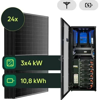 solární set Ecoprodukt Hybrid Victron 10,32kWp 10,8kWh 3-fáz RACK předpřipravený solární systém