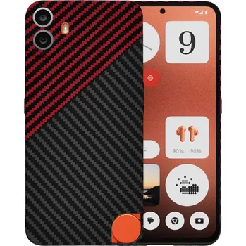 Pouzdro na mobilní telefon Telefon Nothing CMF Phone 1 Techsuit Carbonite FiberShell červený Vortex