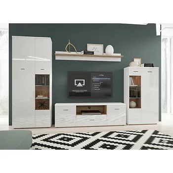 Obývací stěna Obývací stěna LUMIA Varianta: bílá/dub wotan