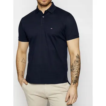 Polokošile Tommy Hilfiger tmavě modré 3XL 100% bavlna krátký rukáv