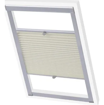 vidaXL Plisovaná roleta krémová SK08