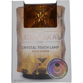 Lampička KŘIŠŤÁLOVÁ DOTYKOVÁ LED LAMPA DELUXA oranžová