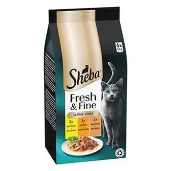 Krmivo pro kočku Sheba kapsa Fresh&Fine mix kuře,krůta,kachna 6x50g