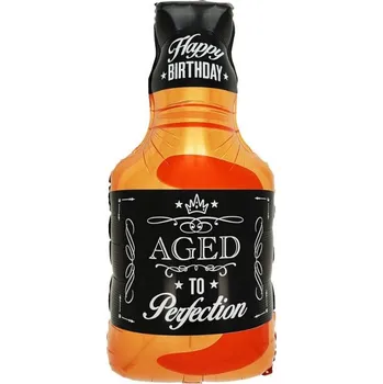 Balónek Fóliový balónek 65 cm Láhev Whisky Párty Rozlučka se svobodou - 1 ks GODAN