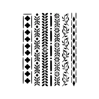 Šablona plastová pro kreativní tvoření lepící - A4 - D243