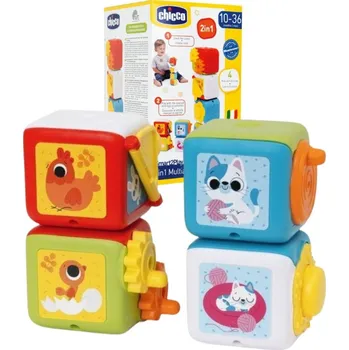 Chicco barevné vzdělávací kostky ke skládání, multifunkční senzorické.