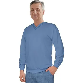 Pánské pyžamo Pánské seniorské pyžamo Martel Rafael - bavlna Světle modrá L