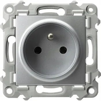 Elektrická zásuvka Elektrická Zásuvka Ospel stříbrná