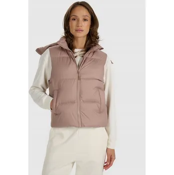 Dámská vesta Vesta prošívaná vesta s přírodním peřím - béžová