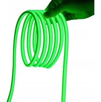 LED páska Neonová LED páska SMD 240 10mm Zelená, dělitelná po 10 cm, 230V, voděodolná