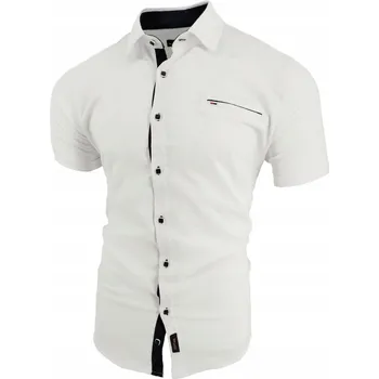 Pánská košile PÁNSKÁ KOŠILE BÍLÁ SIGN KRÁTKÝ RUKÁV L