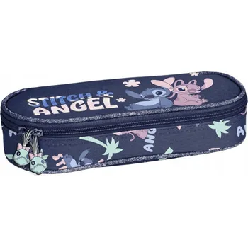 Penál Penál Jednokomorové S Klopou Tmavě Modré Stitch a Angel Paso