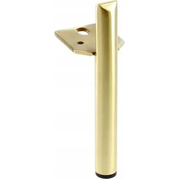 Nábytková noha GTV RONDA, V=150 mm, průměr 25 mm, ocel, kartáčované zlato