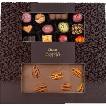 Bonboniéra Choco Bonté Bonboniéra -12 ks pralinek + tabulková čokoláda mléčná