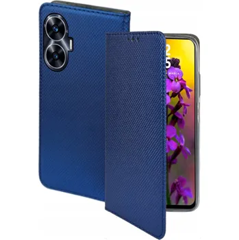Pouzdro na mobilní telefon Pouzdro s klopou RCBR pro Realme C55 4G SMART MAGNET, tmavě modré