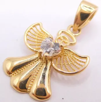 Přívěsek Klenoty Budín Dámský zlatý přívěsek se zirkonem andělíček 585/0,78gr HK3277 (Klenoty Budín Dámský zlatý přívěsek se zirkonem andělíček 585/0,78gr HK3277)
