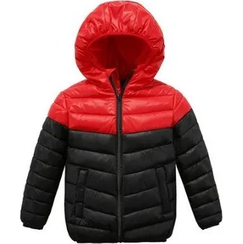 Dívčí bunda Dětská zimní bunda s kapucí J1868 červená 5
