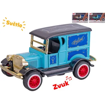 autíčko M.T. Auto old timer Ford Model T 11 cm kov na baterie na zpětný chod se světlem a zvukem, tři barvy Barva: Bílá