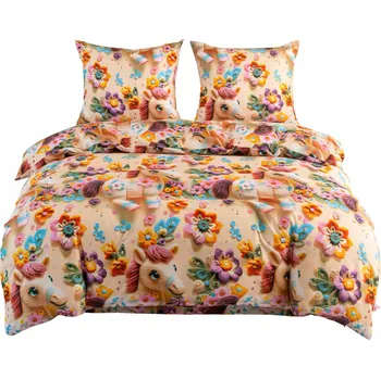 Povlečení POVLEČENÍ 140x200 BAVLNĚNÉ SADA POVLEČENÍ + POVLEČENÍ NA POLŠTÁŘ 2KS