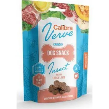 Pamlsek pro psa Calibra Dog Verve Křupavé Pamlsky s Hmyzem a Jehněčím pro Psy 150 g
