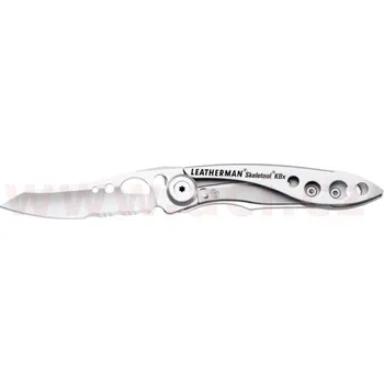 LEATHERMAN SKELETOOL KBx SILVER - zavírací nůž s otvírákem lahví, kombinovaná čepel