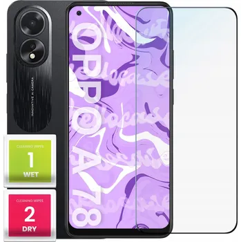 Tvrzené Sklo pro Oppo A78 4G (9H tvrdost, 2.5D ploché, ochranné, sklo)