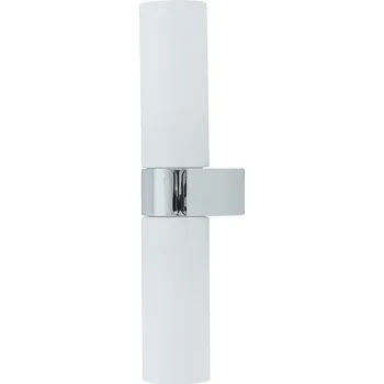 Nástěnné svítidlo Nowodvorski dvojité nástěnné svítidlo do koupelny se skleněným stínidlem NATALIE II chrom IP44