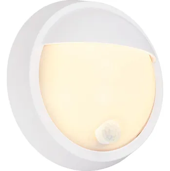 Venkovní osvětlení BRILONER Puni LED venkovní nástěnné svítidlo, pohybové čidlo, soumrakový senzor, nabíjecí, bílé 3785016