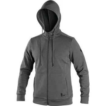 pracovní mikina Canis CXS Mikina HARRISON pánská na zip s kapucí - AKCE! 152001071092 S Šedá/černá