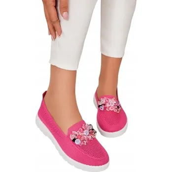 Dámská obuv FUCHSIOVÉ DÁMSKÉ TENISKY SLIP ON HEWENTI 40