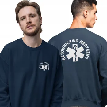 Pánská mikina MedyczneKoszulki pánská mikina mikina s potiskem Zdravotnická záchranná služba velikost L
