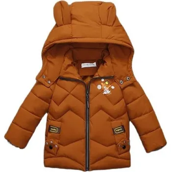 Dívčí bunda Dětská zimní bunda L2098 světle hnědá 5
