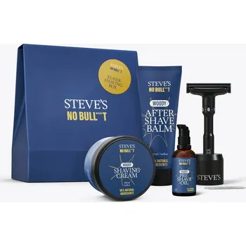 Steve’s Stevův holicí Ultrabox Klasik – holicí sada s pěnou, štětcem a balzámem po holení Kompletní holicí set pro hladké, precizní a komfortní holení