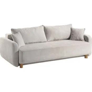 Pohovka Micadoni Světle šedá rozkládací pohovka Elen 231 cm