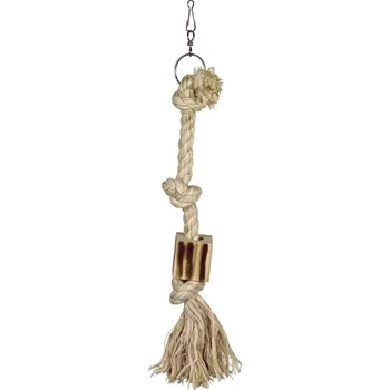 Pro ptáka Nobby šplhací lano M bavlna, sisal 3x uzel 44 cm